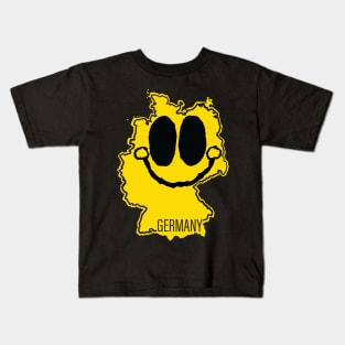 Germany Happy Cartoon Map Face with smile Kids T-Shirt